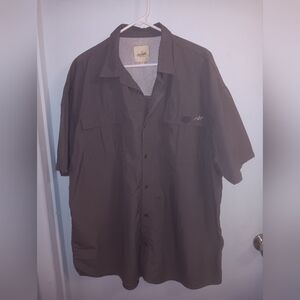 Trailside Supply Co. Short Sleeve Button-Up Shirt Fishing Vented Vent 2xl XXL